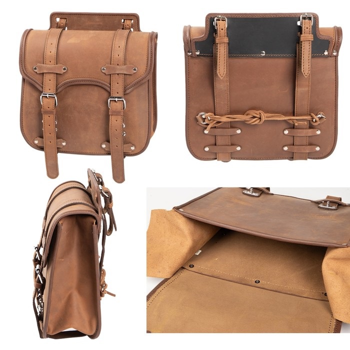 RRL ジンジャーカラー キャンバス×レザー サドルバッグ SB-55A レザーサドルバッグ｜サイドバッグ・サドルバッグ・サイド