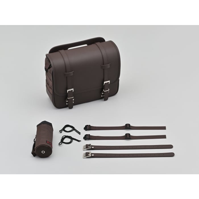 DHS-57 サドルバッグ インナー防水 ブラウン 12L｜サイドバッグ