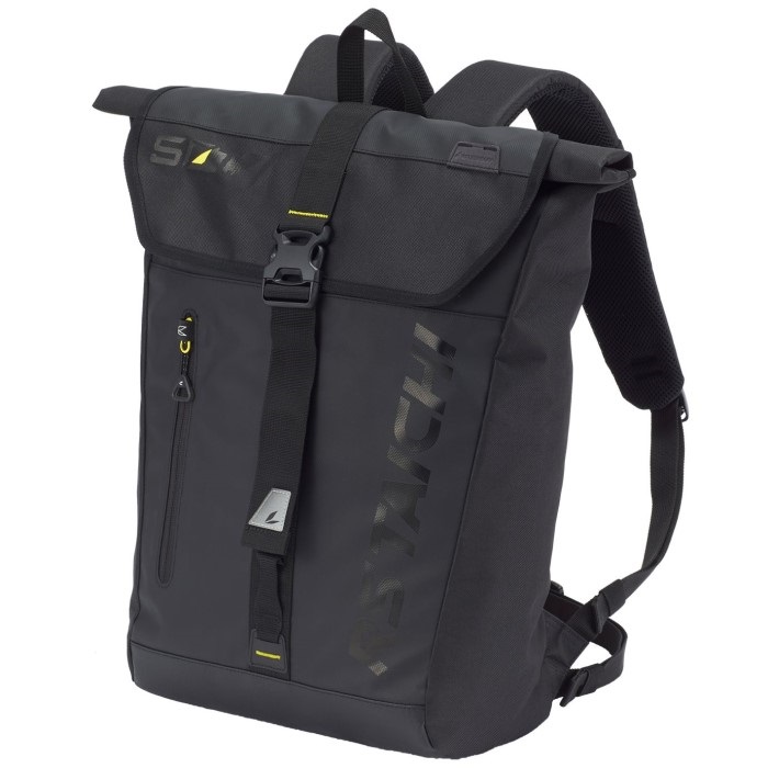 タイチ RSB278 WP バックパック 25L カラー防水 ロールトップタイプ ツーリング タウンユース カジュアル 容量 25リットル 容量調整 リフレクター 反射材(50 BLACK)