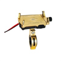 【在庫限り】 DEF USBチャージャー付スマホホルダー DEF-US1 ゴールド