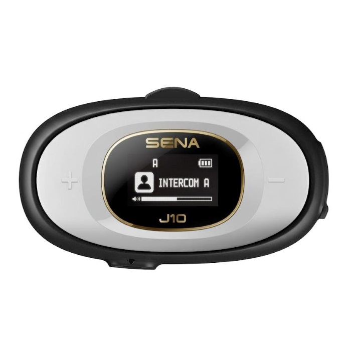 【新品・未開封】Sena J10 バイク用 Bluetoothインターコム J10 バイク用 Bluetooth インターコム シングルパック White｜インカム