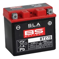 SLAバッテリー BTZ7S　【12V】【AGM 液入充電済】