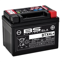 SLAバッテリー BTX4L+【12V】【AGM 液入充電済】