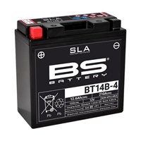 SLAバッテリー BT14B-4【12V】【AGM 液入充電済】