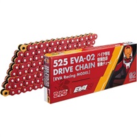 EVA-02シリーズ 525EVA-02 チェーン レッド&オレンジ 【カシメジョイント付属】