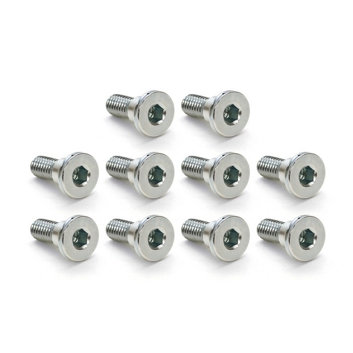 ワイヤリングガイドレール付低頭ローターボルト M8x20 P1.25 ディスクローター/スプロケット用(STEEL)(10本入)