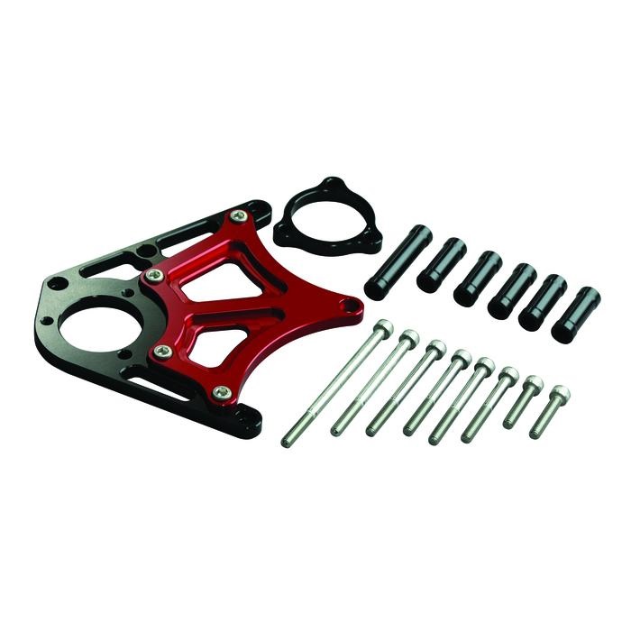 スプロケットカバーwithクラッチピストンベースZRX1100/Ⅱ/1200S/R(-2008)ZZR1100(D)(ブラック/レッド)
