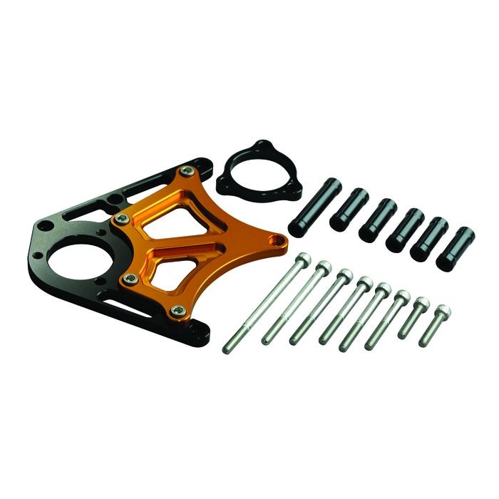 スプロケットカバーwithクラッチピストンベースZRX1100/Ⅱ/1200S/R(-2008)ZZR1100(D)(ブラック/ゴールド)