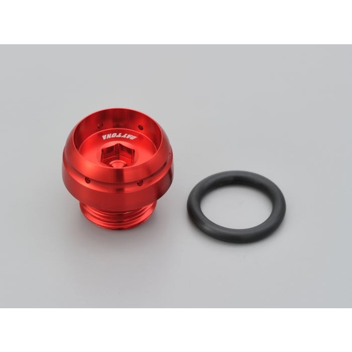 アルミビレットオイルフィラーキャップ（BULLETタイプ） M20×P2.5 NSF100 06-15等 汎用(レッド)