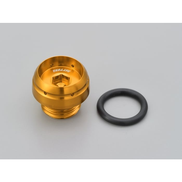 アルミビレットオイルフィラーキャップ（BULLETタイプ） M20×P2.5 NSF100 06-15等 汎用(ゴールド)