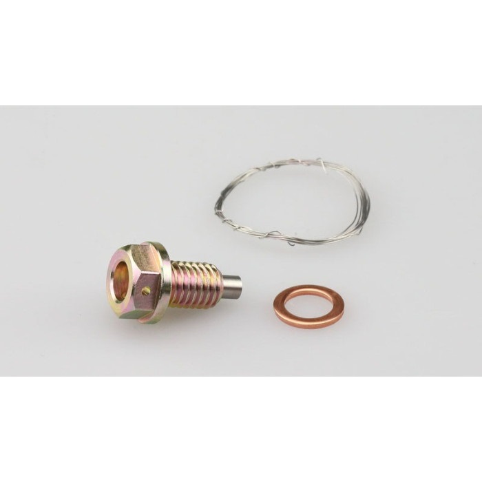 ワイヤーロックドレンボルト カワサキ M10mm P1.5mm L14mm｜オイル