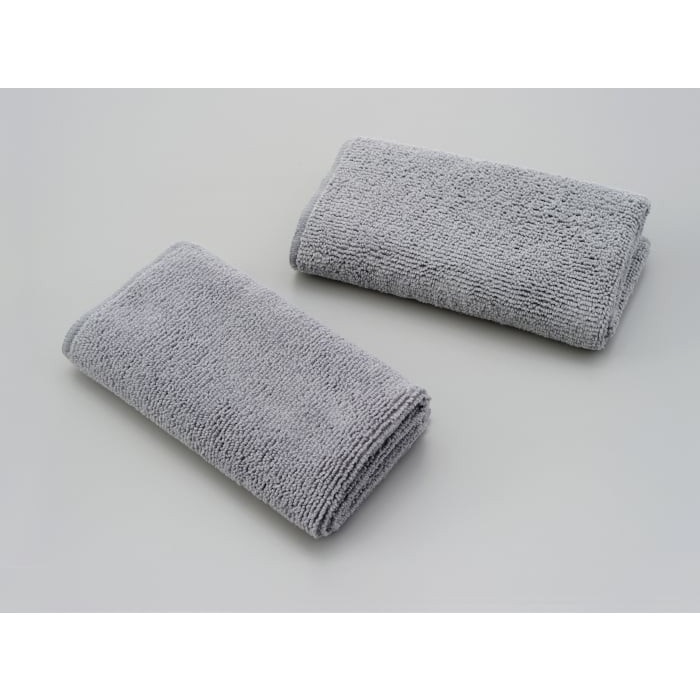 マイクロファイバークロス 300mm×300mm 2枚セット グレー｜洗車