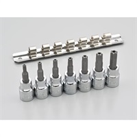 ヘクサロビュラ穴用（ピン付きトルクス）ビットソケットセット