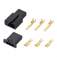 コネクターセット110型/3極(オス/メス) 1セットブラック