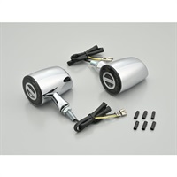 HIGHSIDER ロケット・クラシック ホワイトポジション付きフロントウインカー クローム