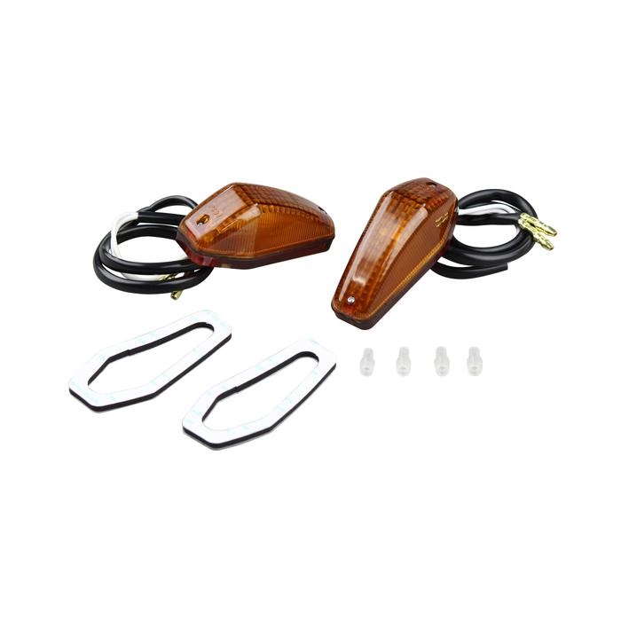 エアロシャープミニタイプ（2個入り）12V10W電球付(アンバーレンズ)