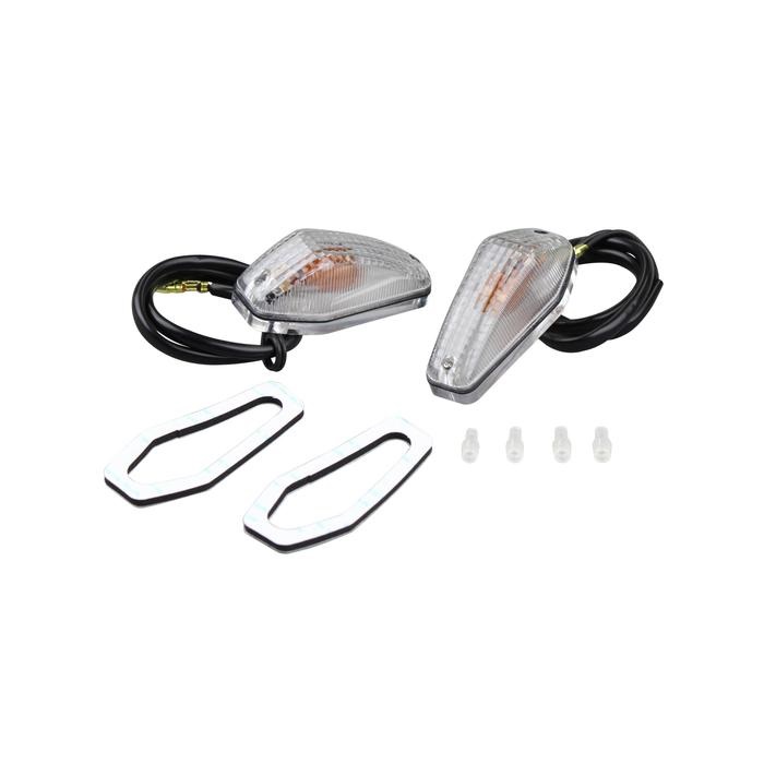 【在庫限り】 エアロシャープミニタイプ（2個入り）12V15W電球付(クリアーレンズ)