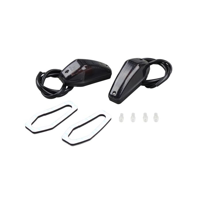 【在庫限り】 エアロシャープミニタイプ（2個入り）12V15W電球付(スモークレンズ)