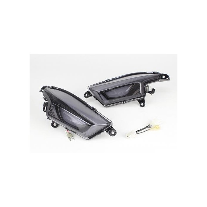 【配線加工済】シグナス4型 LED ウィンカー SEA5J SED8J LEDフロントウインカーキット(スモークレンズ) シグナスX SR(FI)(SEA5J