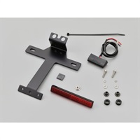 LEDライセンスランプSC2 ステー＆スリムリフレクター ナンバー角度上向き40°【新保安基準適合】汎用