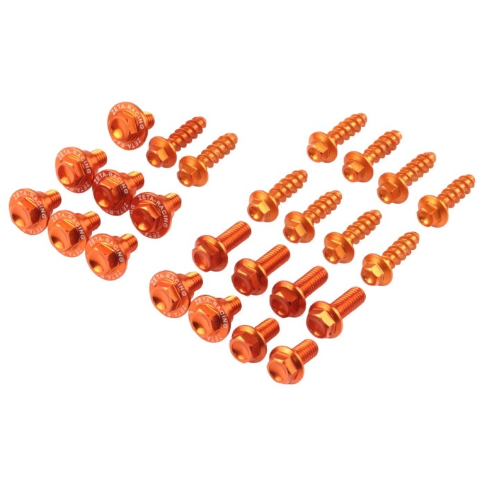 外装アルミボルトキット オレンジ 25本セット 250SX 17-18