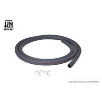 燃料ホース【内径φ4mm/外径8mm/長さ1000mm】ホースクリップ2個入り