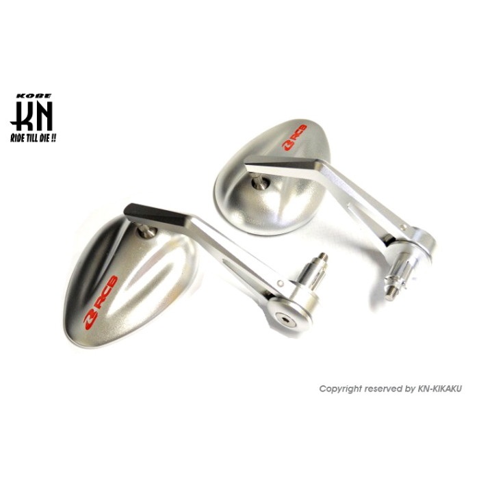 【新品】バーエンドミラー【アルミCNCサイドミラー】左右セット シルバー バー エンド ミラー Φ22.2 アルミ バイク ハンドル 五角形 22mm 7⁄8