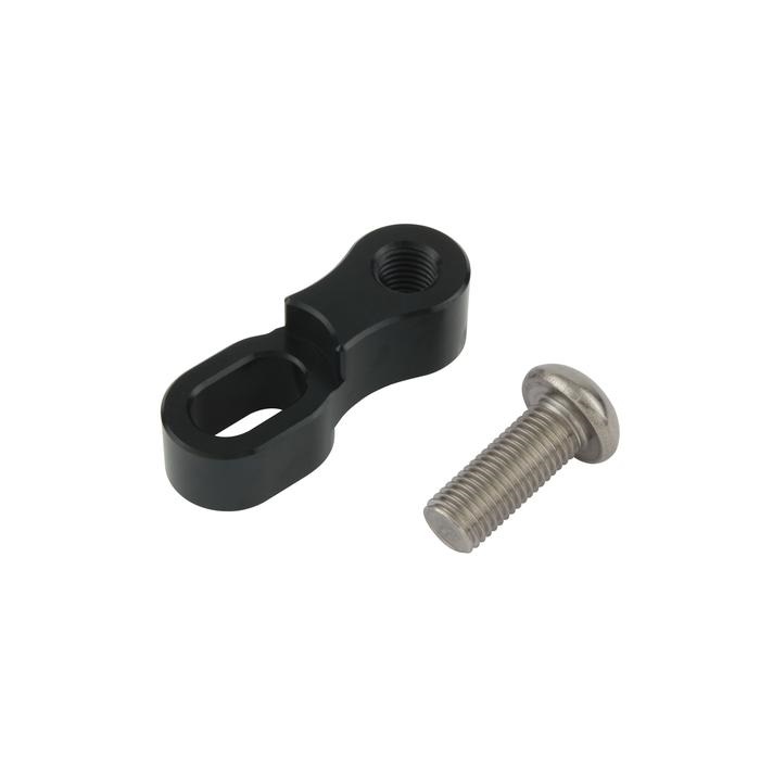 オフセットミラーアダプターM10正ネジ（付属ボルト:M10-正ネジ-P1.25）(ブラック)