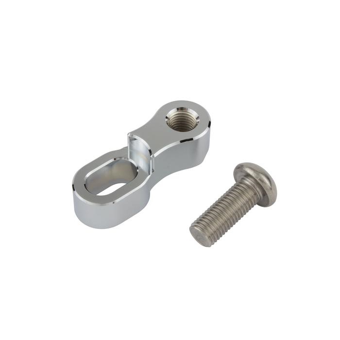 オフセットミラーアダプターM10正ネジ（付属ボルト:M10-正ネジ-P1.25）(メッキ)