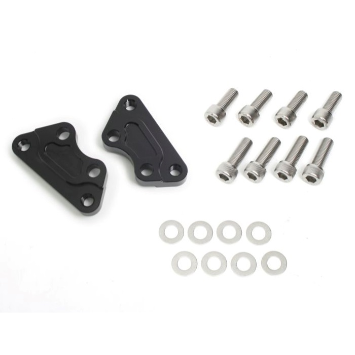 フロントキャリパーサポート (brembo 40mmピッチ＆スタンダードローター径対応) HARLEY XL883/1200/DYNA 00-13 W-DISC(ｽﾎﾟｰｸ車不可)(ブラック)