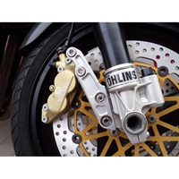 OHLINS 正立フロントフォーク用 ブレンボキャリパーサポート シルバー