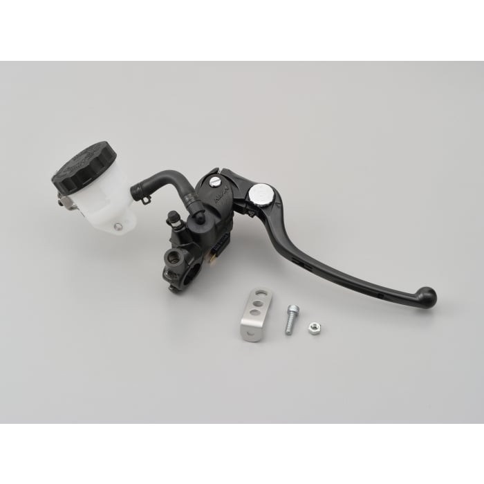 DAYTONA・NISSIN ラジアルブレーキマスターシリンダー 標準レバー 縦型Φ19 ＜ホワイトタンク＞(レバーカラー：ブラック)