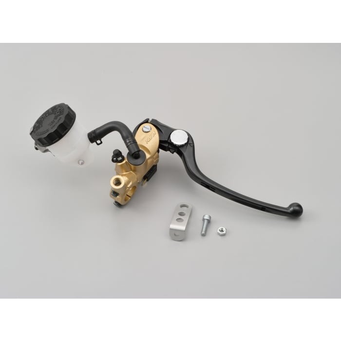 DAYTONA・NISSIN ラジアルブレーキマスターシリンダー 標準レバー 縦型Φ17 ＜ホワイトタンク＞(レバーカラー：ブラック)