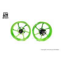 MOS 鍛造アルミホイール前後セット【NINJA400/Z400/NINJA250/Z250】KN別注グリーン