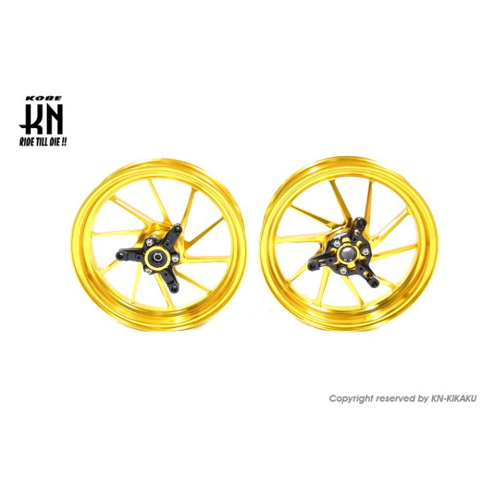 NCY 鍛造アルミホイール前後セット【シグナスGRYPHUS6型】ゴールド