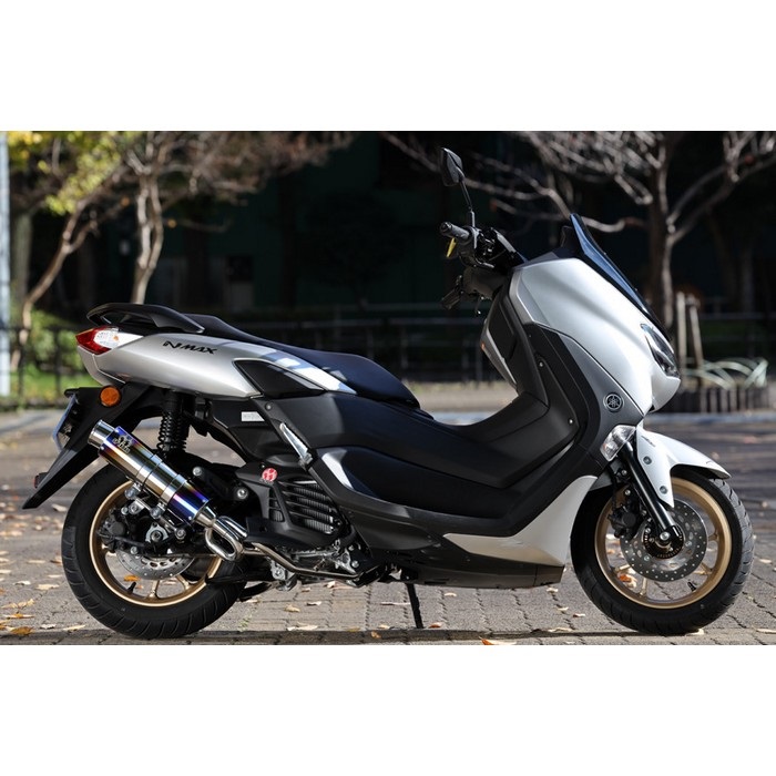 PURESPORT フルエキゾーストマフラー ”S” TitanBlue NMAX125/シグナス 