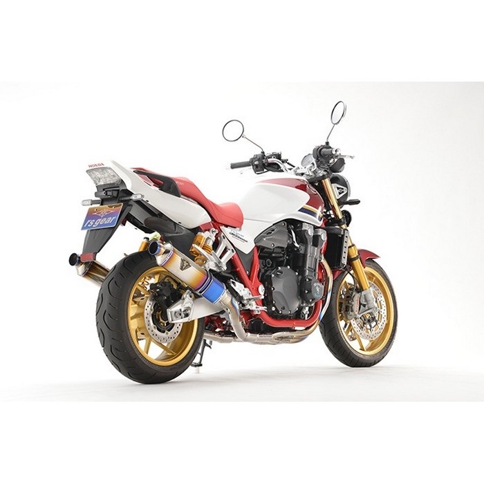 FinalAnniversaryモデル ワイバンR フルエキゾースト ツイン Sタイプ マフラー CB1300SF/SB(21-)【8BL】(チタンドラッグブルー)