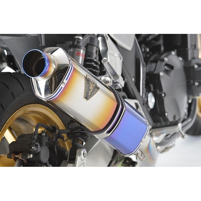 FinalAnniversaryモデル ワイバンRフルエキゾースト ツイン UPタイプ マフラー CB1300SF/SB(21-)【8BL】(チタンドラッグブルー)