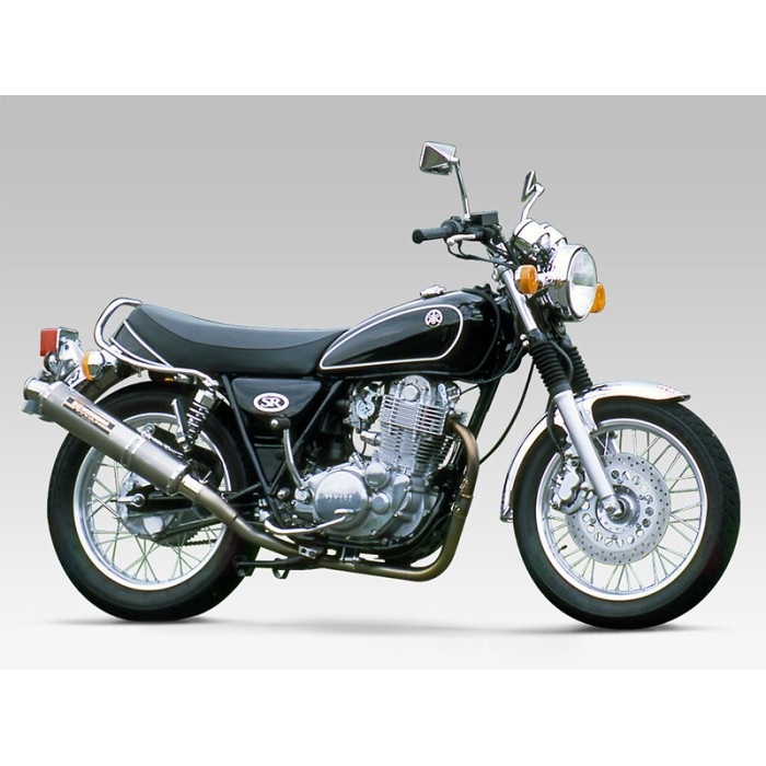 チタン機械曲サイクロン フルエキゾーストマフラー SR400 85-02｜フル