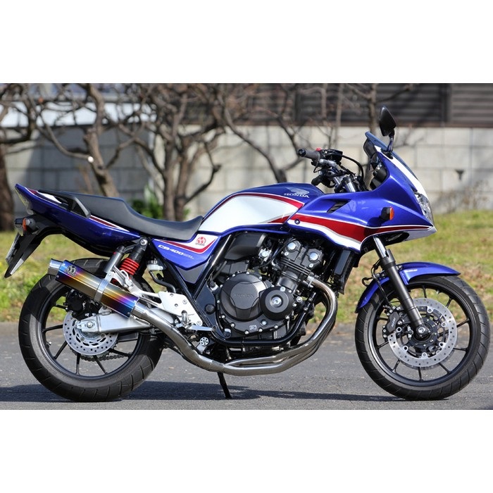 PURESPORT TwoTail フルエキゾーストマフラー TitanBlue CB400SB