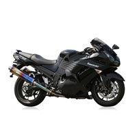 Power Advance マフラー ZZ用 ワイバン ツイン オーバル フルエキゾーストマフラー ZZR1400 08-11