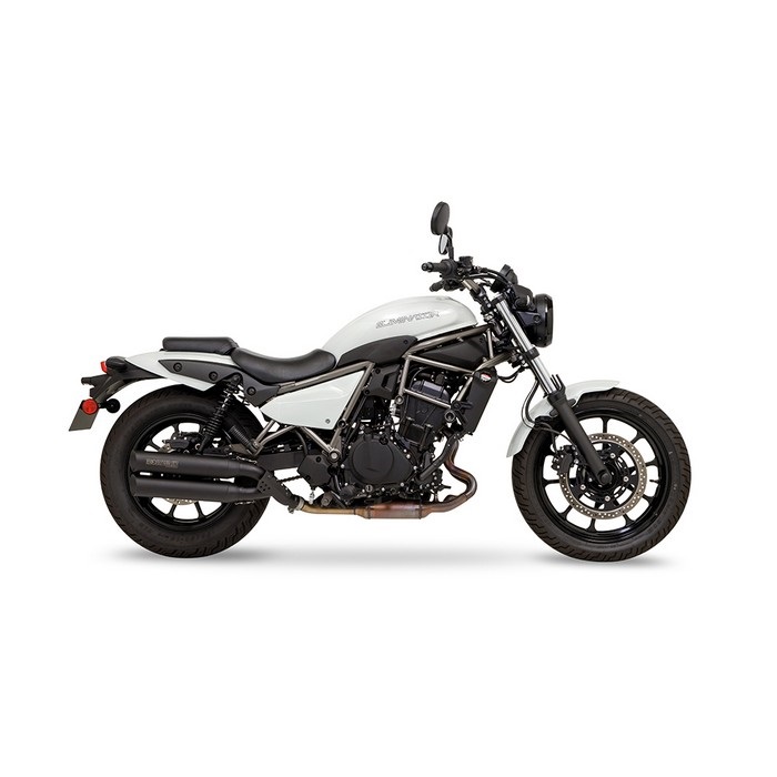 スリップオンマフラー CROSS TWIN BLACK 24- エリミネーター400 