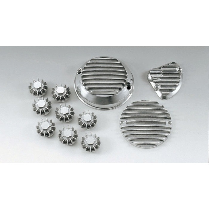 アルミフィン付 ドレスアップカバー 4点セット HONDA CB400F｜エンジン