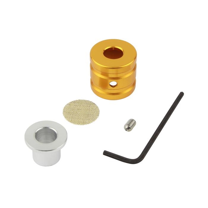 ブリーザーホースエンド内径12mm・外径18mmホース用(ゴールド)