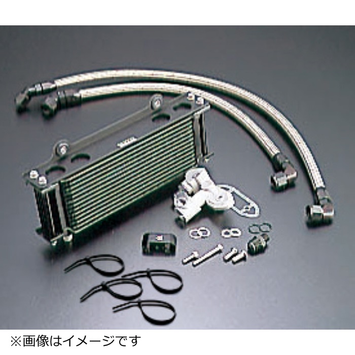 オイルクーラーキット (サイド廻し) ストレート #8 9-10R GSX1100S -93(ブラック)