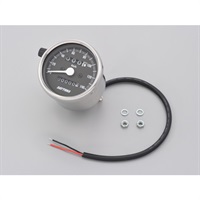 機械式スピードメーター Φ60 ホワイトLED照明 140km / h ステンレスボディ