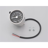 機械式スピードメーター Φ60 ホワイトLED照明 220km / h ステンレスボディ