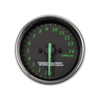 ブラック&グリーンタコメーター(電気式) 12Vモンキー(FI車対応)