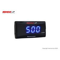 KOSO スーパースリムスタイルRPMメーター【ブルー表示】