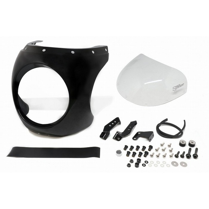 ビキニカウル FRP製 黒ゲルコート仕上げ Z900RS 18-25(クリアスクリーン)